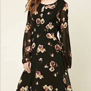 Forever 21 Long Sleeve Floral Dress